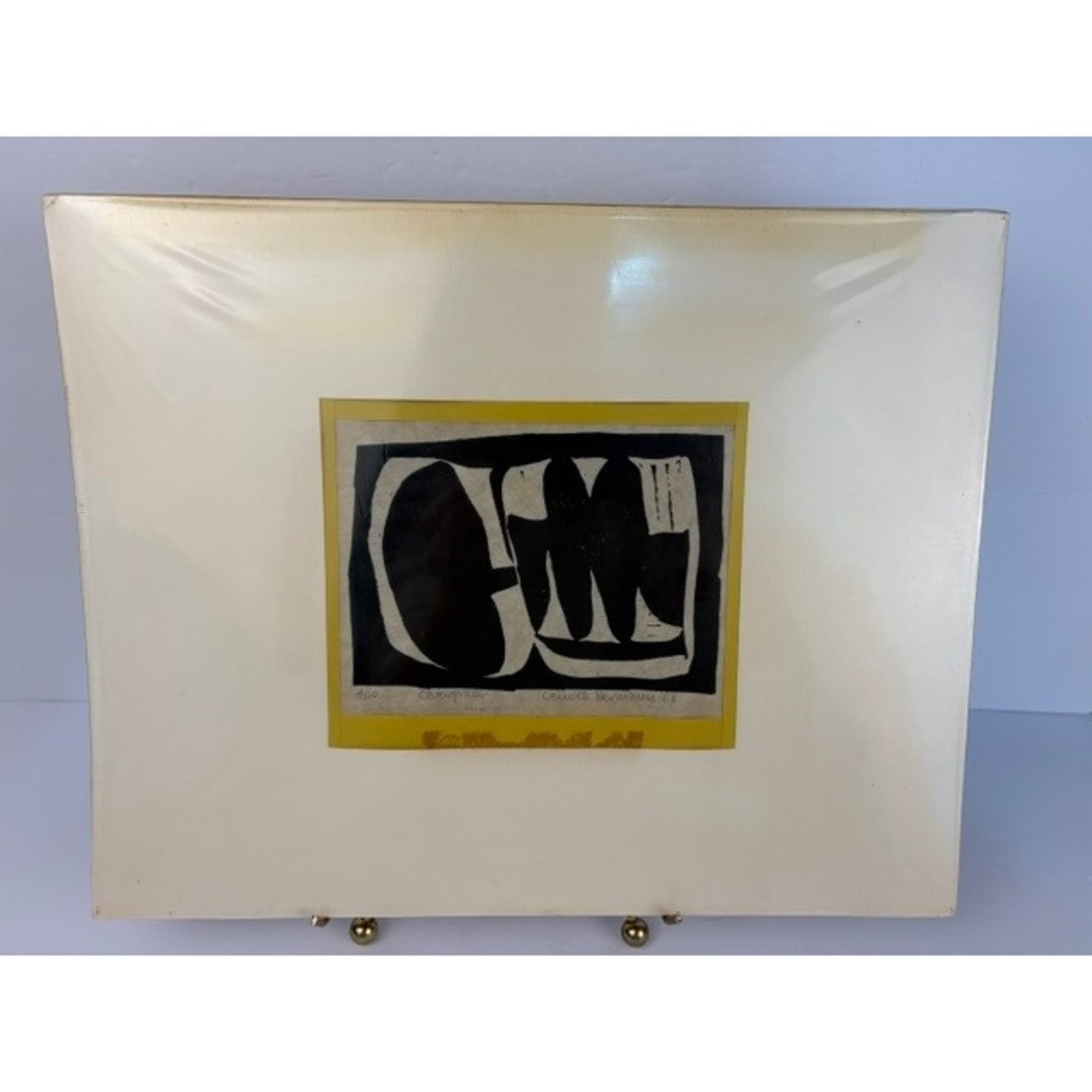 Lenora Bermann Caterpillar Original Woodcut Print 1968 Signed Numbered 4/10 Art